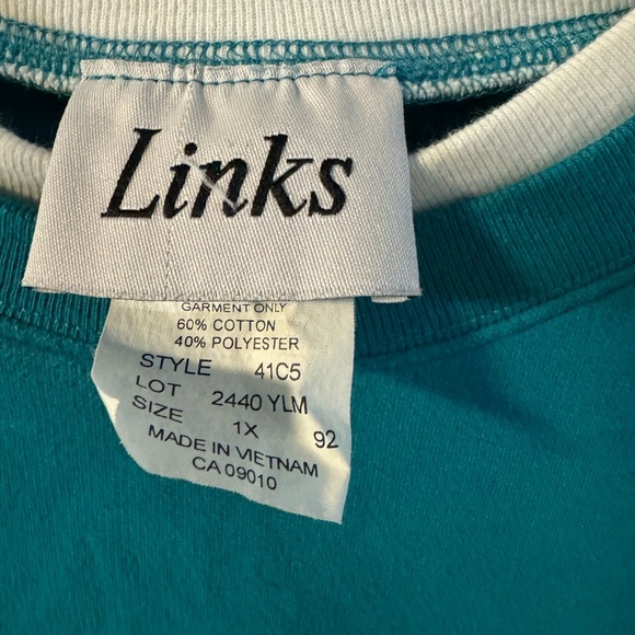 VTG Winter Themed Embroidered Gazebo Garden Grannycore Oversized Sweatshirt 1X - Picture 4 of 11